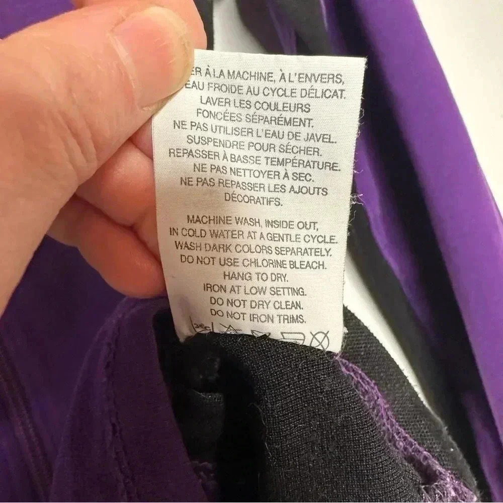 Smart Set Sweatshirt Zip Up Purple & Black  Size Small - Picture 12 of 16